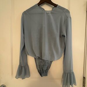 NWOT- House of Harlow 1960 Light Blue Bodysuit, XS